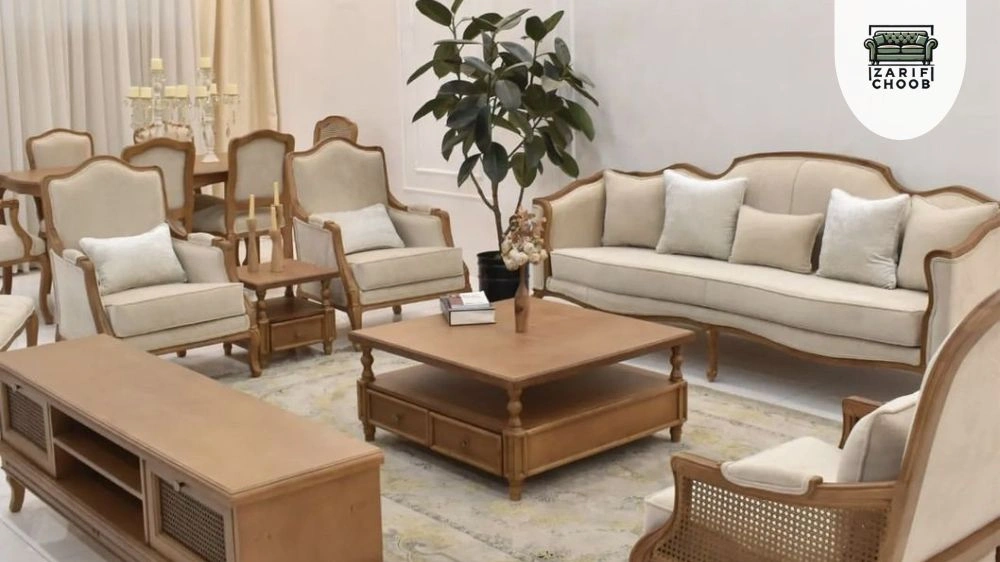 مبل پشت حصیری فرانسوی