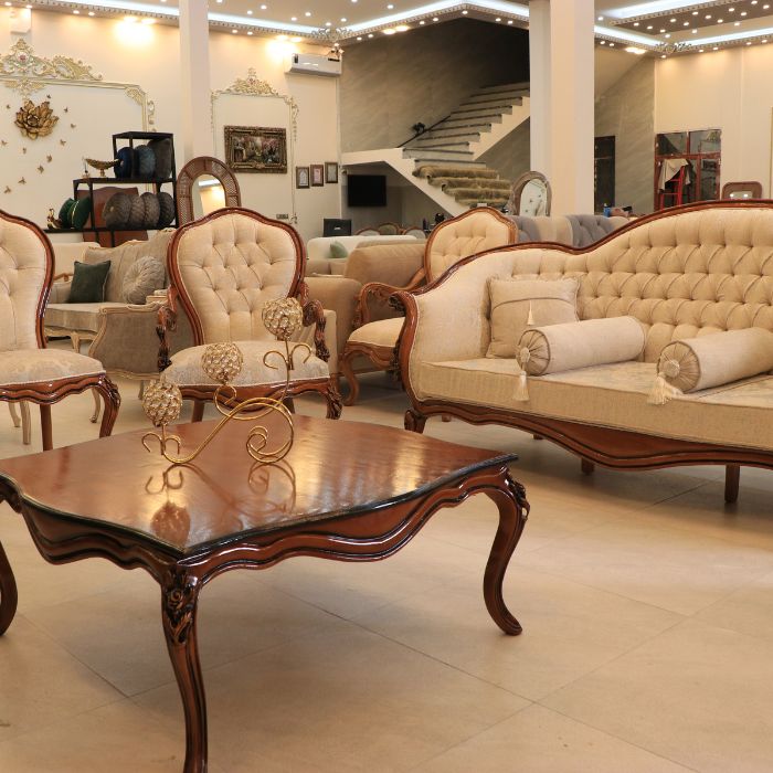 مبل کلاسیک پشت حصیری
