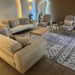 مبل راحتی و مینیمال با پارچه طرحدار